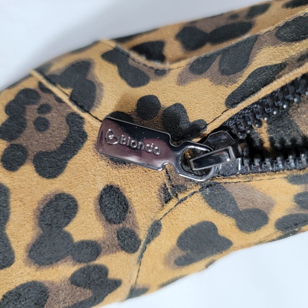Blondo Glenda Waterproof Leopard Print Suede Leather Hidden Wedge Zip Sneaker 8‎ - Picture 8 of 16